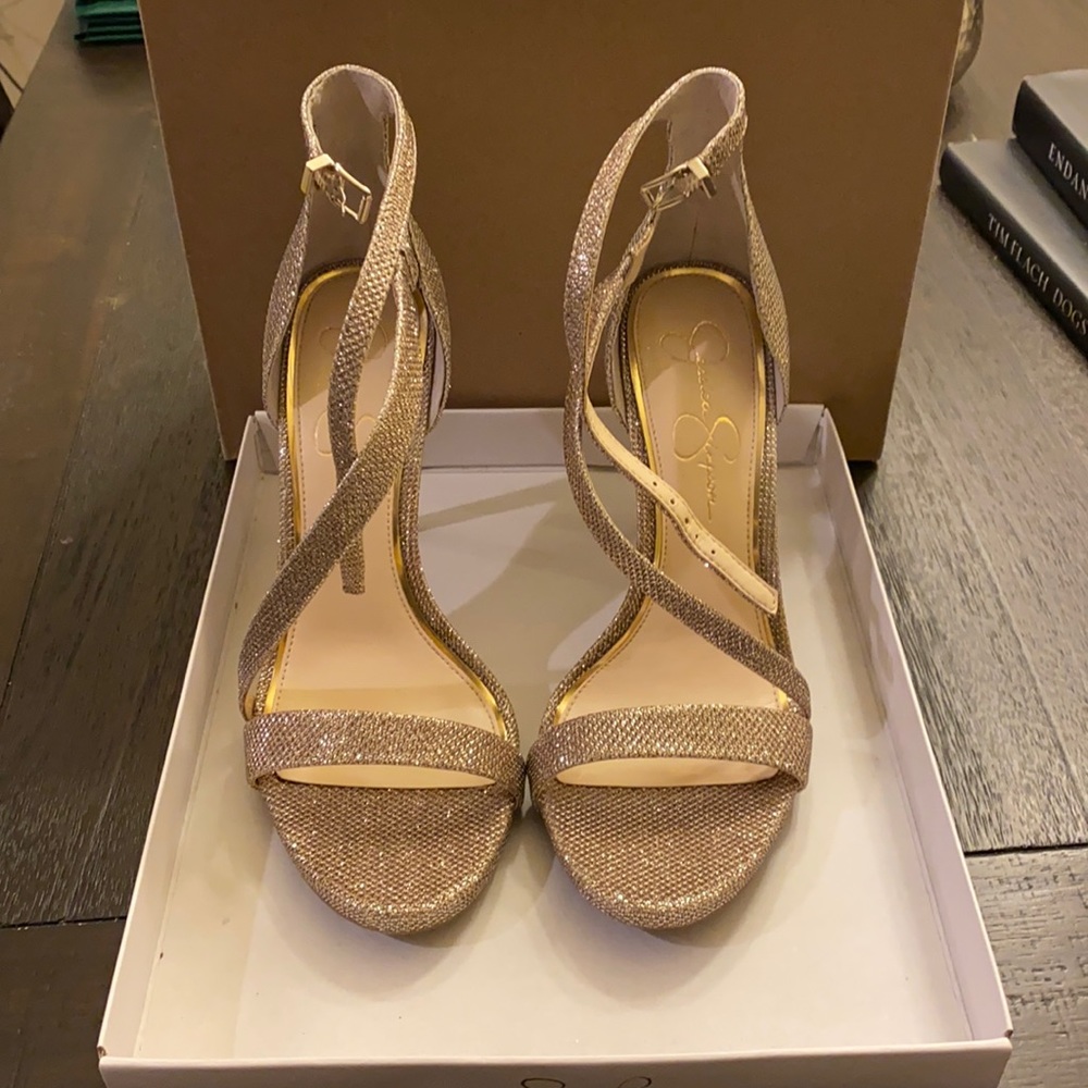 Jessica Simpson Rayli Sparkle Fabric Strappy